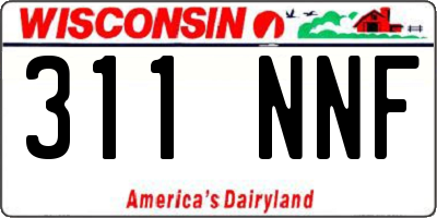 WI license plate 311NNF