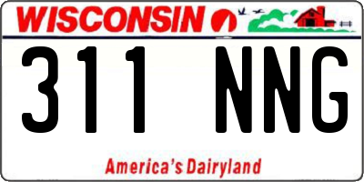 WI license plate 311NNG