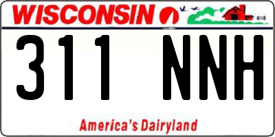 WI license plate 311NNH