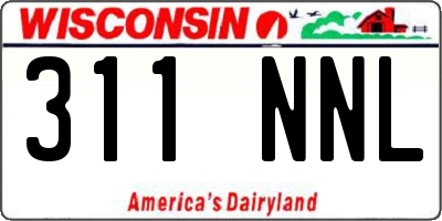 WI license plate 311NNL