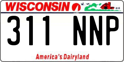 WI license plate 311NNP