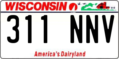 WI license plate 311NNV