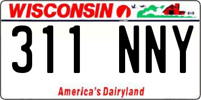 WI license plate 311NNY