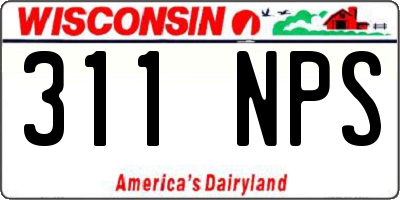 WI license plate 311NPS