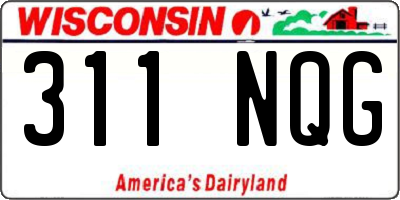 WI license plate 311NQG