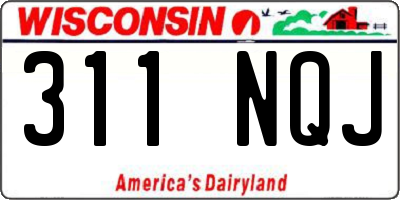 WI license plate 311NQJ