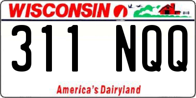 WI license plate 311NQQ