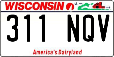 WI license plate 311NQV