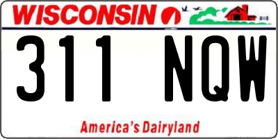WI license plate 311NQW