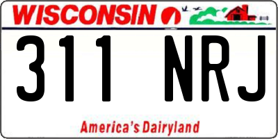 WI license plate 311NRJ