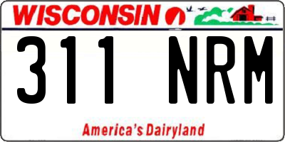 WI license plate 311NRM