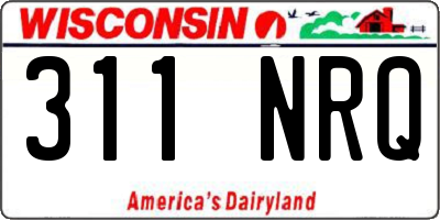 WI license plate 311NRQ