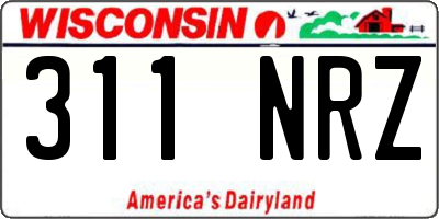 WI license plate 311NRZ
