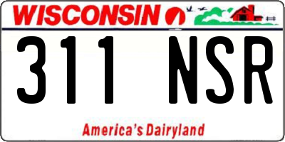 WI license plate 311NSR