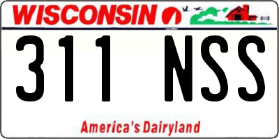WI license plate 311NSS