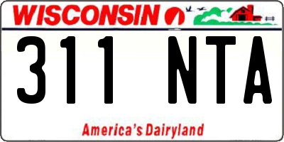 WI license plate 311NTA