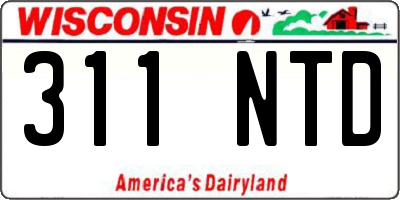 WI license plate 311NTD