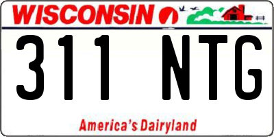 WI license plate 311NTG