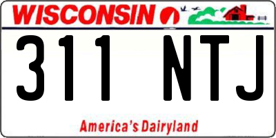 WI license plate 311NTJ