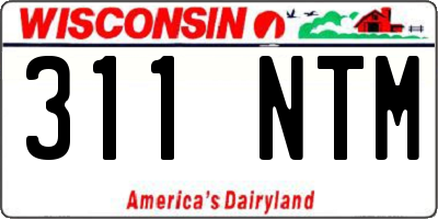 WI license plate 311NTM