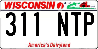 WI license plate 311NTP