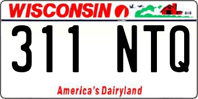 WI license plate 311NTQ