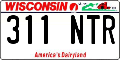WI license plate 311NTR