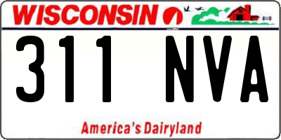 WI license plate 311NVA