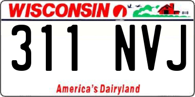 WI license plate 311NVJ