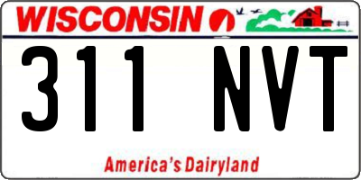 WI license plate 311NVT