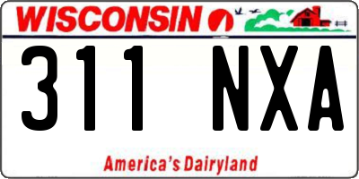 WI license plate 311NXA