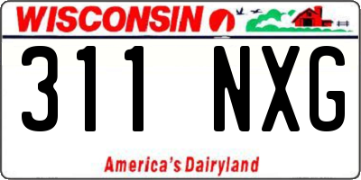 WI license plate 311NXG