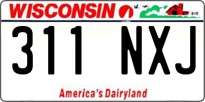 WI license plate 311NXJ