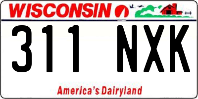 WI license plate 311NXK