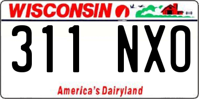 WI license plate 311NXO
