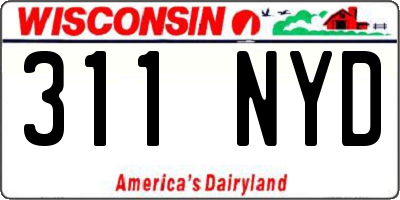 WI license plate 311NYD