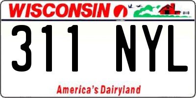 WI license plate 311NYL