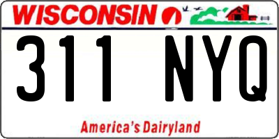 WI license plate 311NYQ