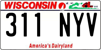 WI license plate 311NYV