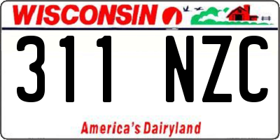 WI license plate 311NZC
