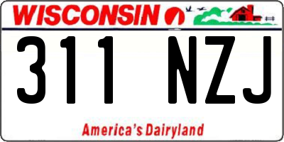 WI license plate 311NZJ