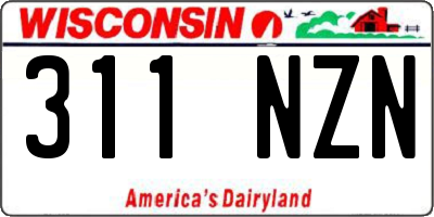 WI license plate 311NZN