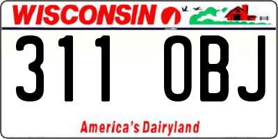 WI license plate 311OBJ