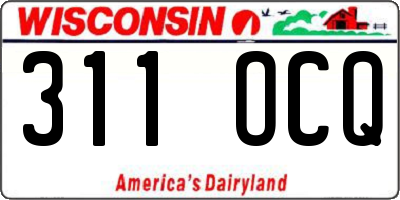 WI license plate 311OCQ