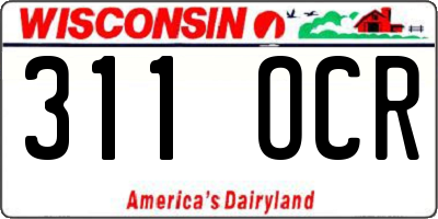 WI license plate 311OCR