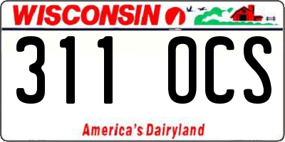 WI license plate 311OCS