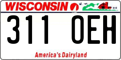 WI license plate 311OEH