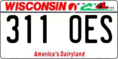 WI license plate 311OES