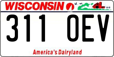 WI license plate 311OEV