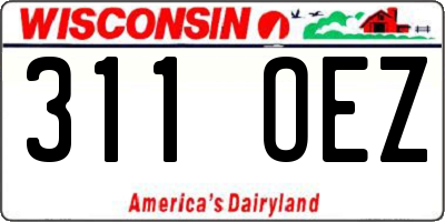 WI license plate 311OEZ